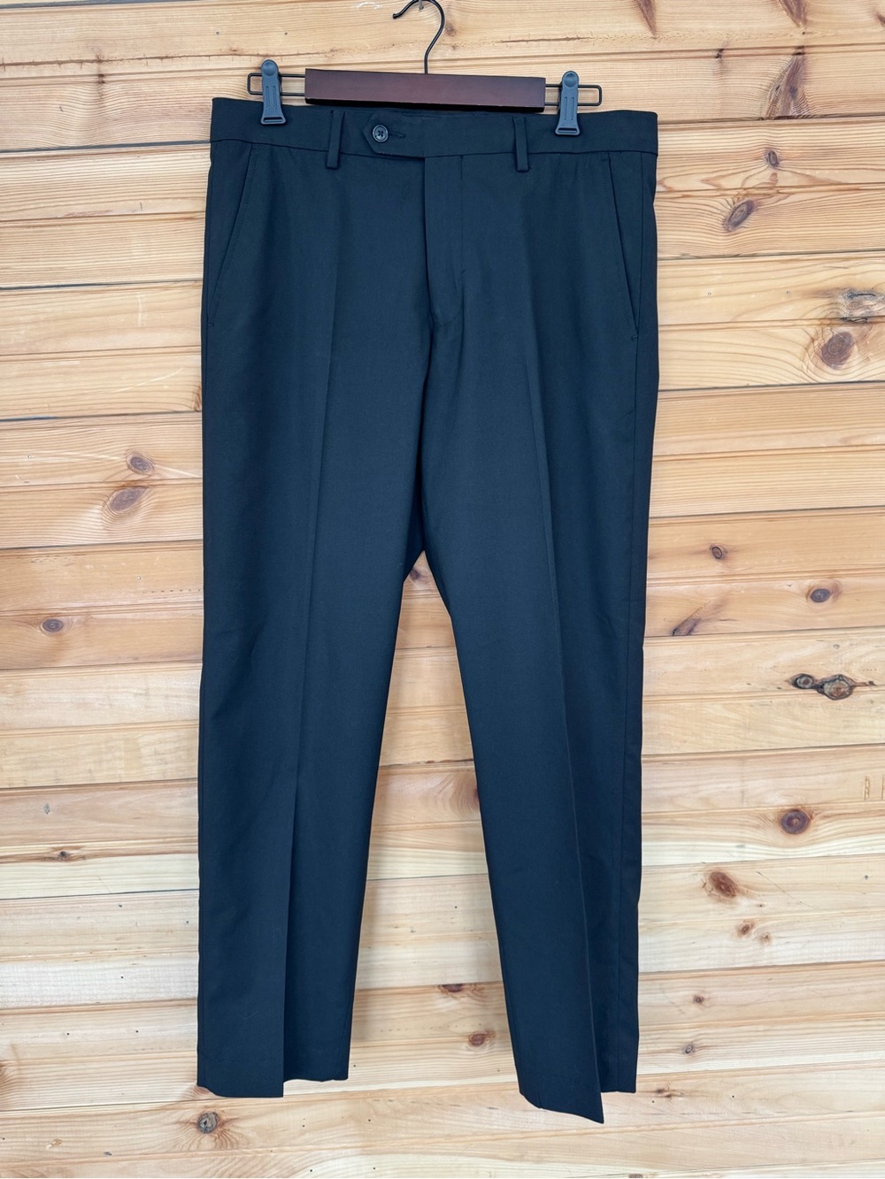 BRITCHES | by Samtex Men’s Dress Pants 34x29 Black Flat Front Slacks